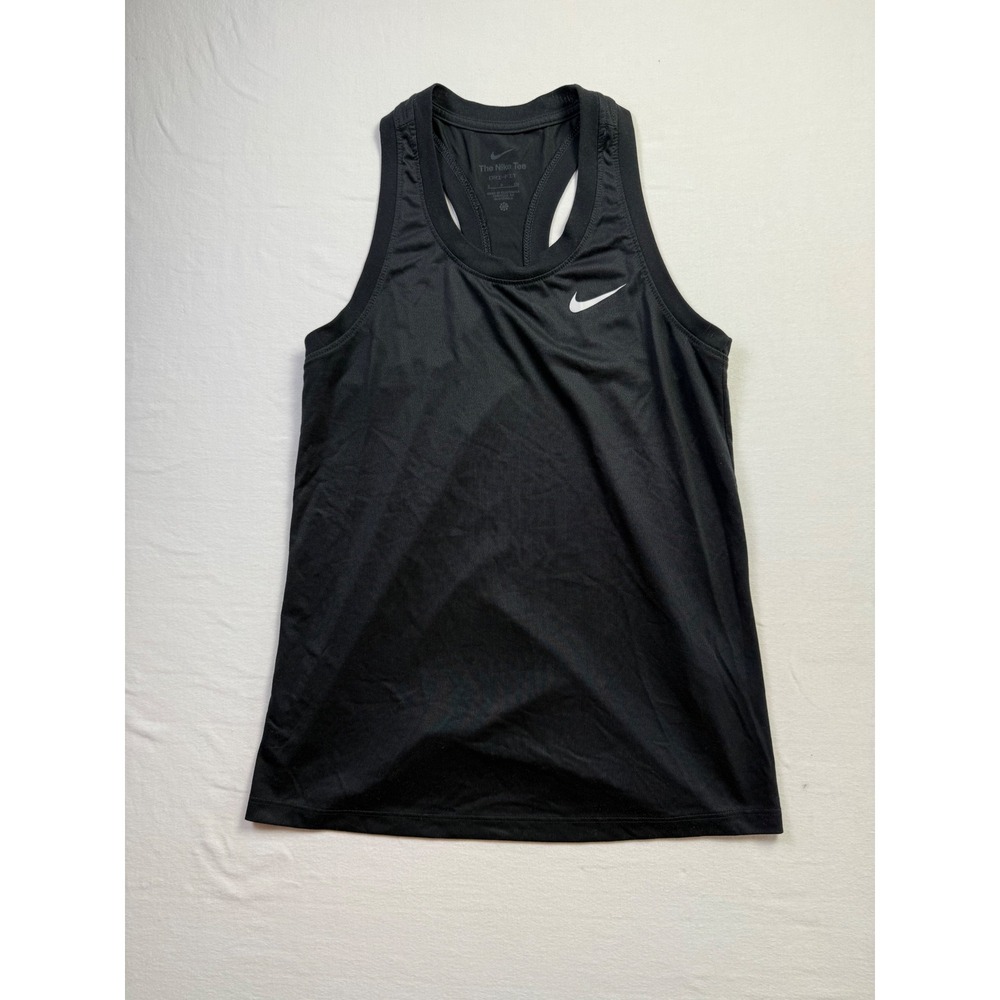 Nike Dri-FIT Racerback Training Tank Top Black Small Swoosh Performance-2640